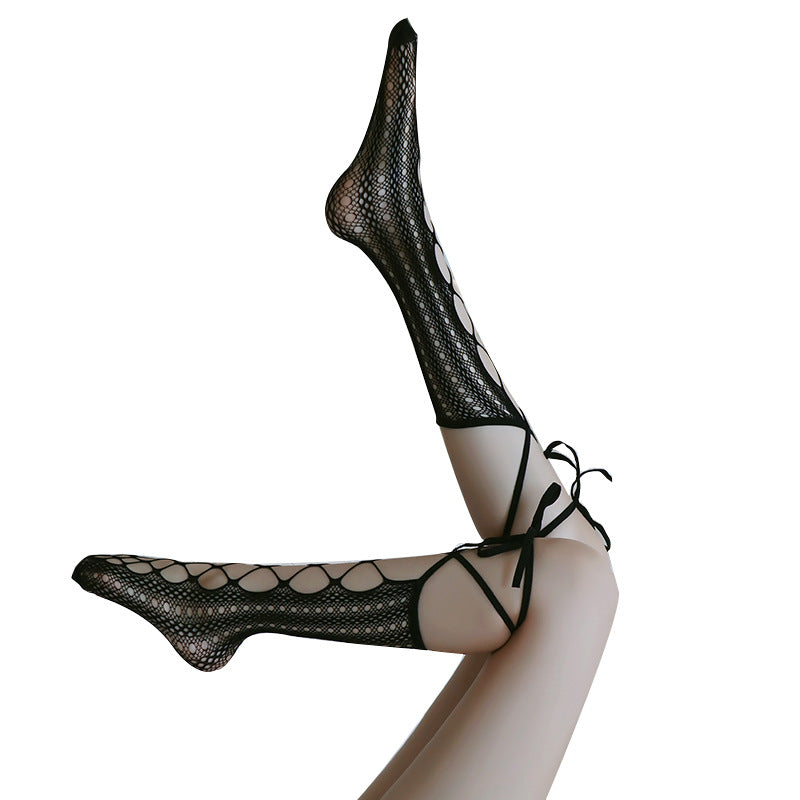 Love&S Lace Me Up Calf-Length Socks