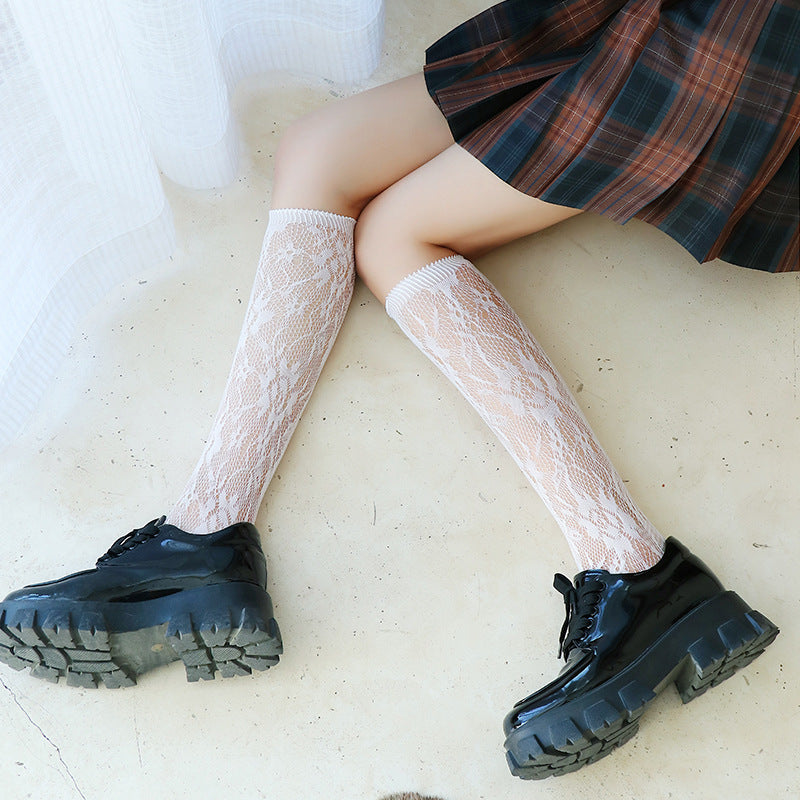 Love&S All Lace Calf-Length Socks