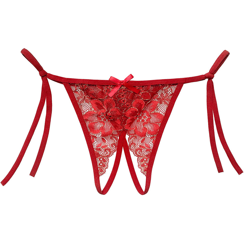 Love&S Tie-Me-Up Crotchless Lace Panty