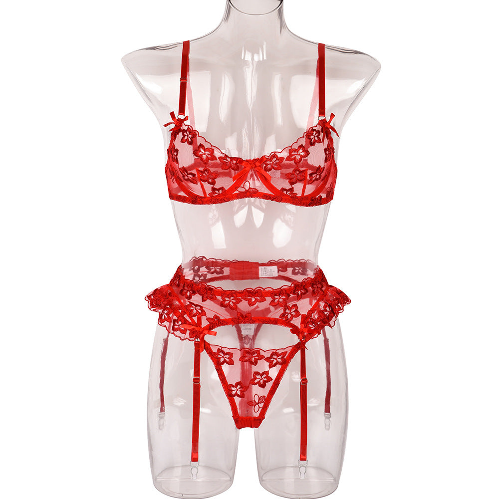 Love&S Star Fruit Mini Skirt Embroidery Bra & Panty Set