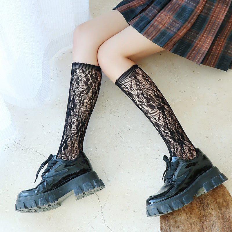 Love&S All Lace Calf-Length Socks