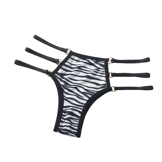 Love&S Triple Striped Animal Accent Panty