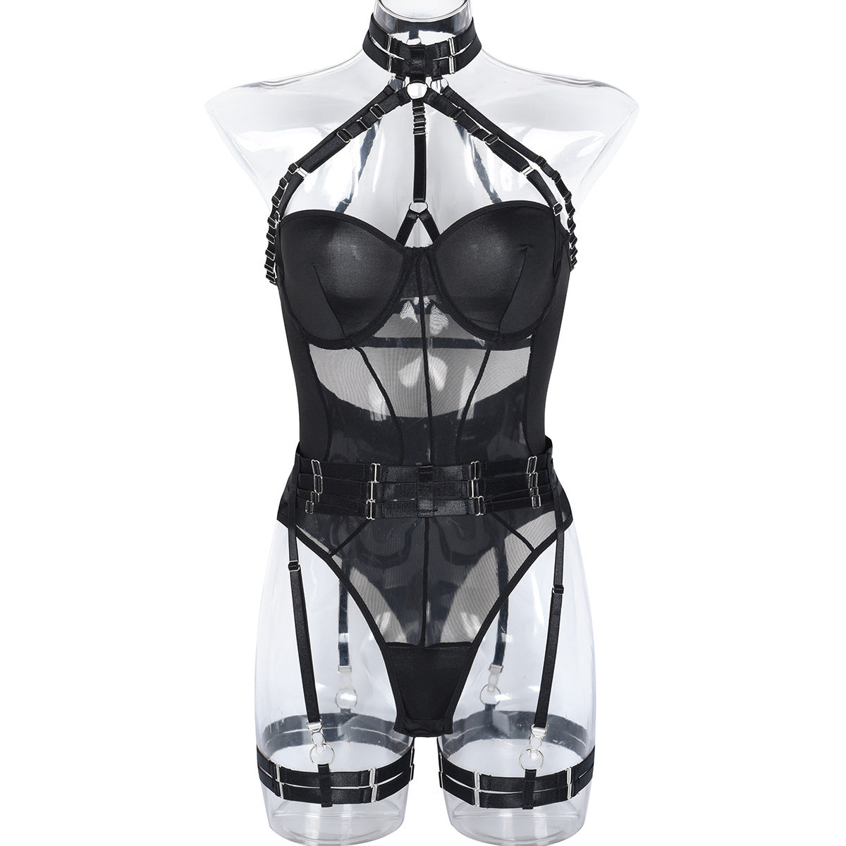 Love&S Sexy Warrior Mesh Bra & Panty Set