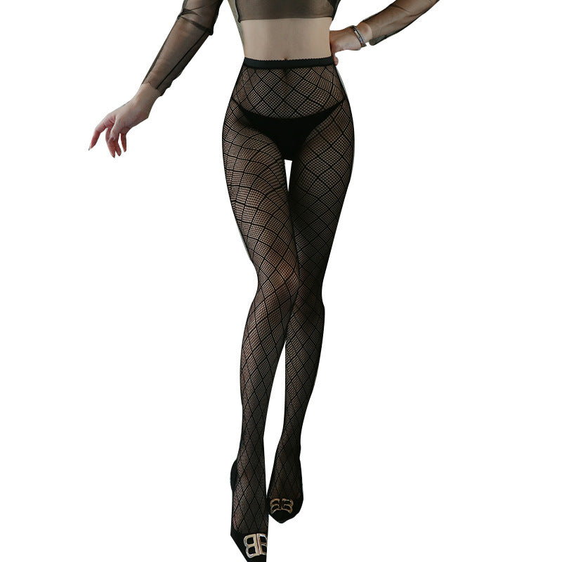 Love&S Mesh Black Mosaic Brick Tights